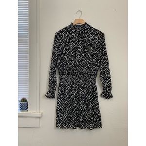 Black & Cream Dotted Dress